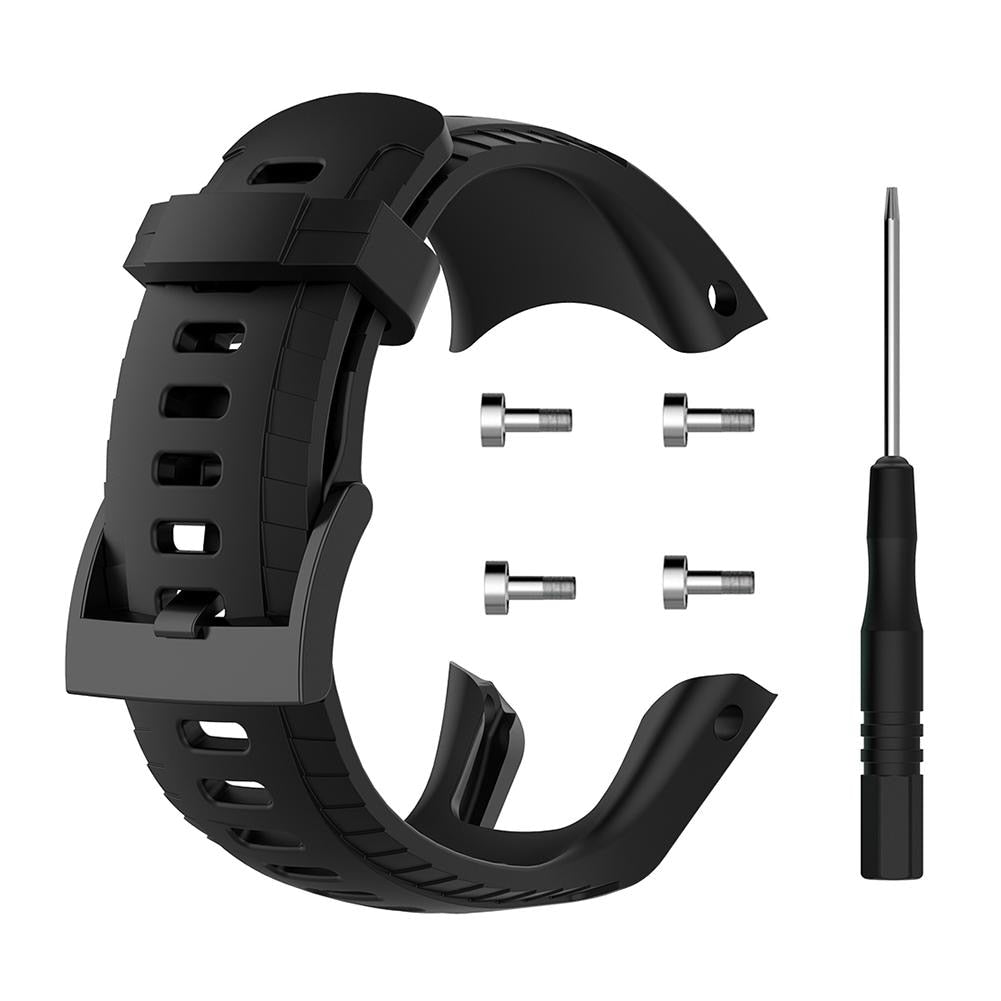 Soft Sport Silicone Watch Band Wrist Strap Belt Simplicity Moderate Softness Wearing Comfort for Suunto 5 Watchband Bracelet 0 DailyAlertDeals Black China