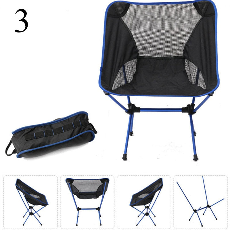 Detachable Portable Folding Moon Chair Outdoor Camping Chairs Beach Fishing Chair Ultralight Travel Hiking Picnic Seat Tools 0 DailyAlertDeals China Blue