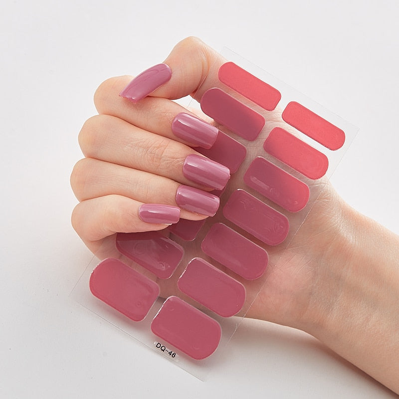 Three Sorts 0f Nail Stickers Full Cover Nail Stickers Novidades Nail Strips Self Adhesive Nail Sticker Nails Sticker Designer Nail Stickers DailyAlertDeals DQ-46