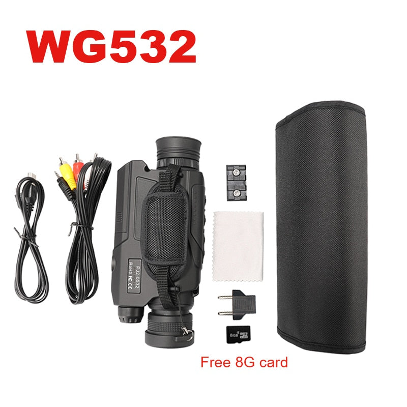 WG540 Infrared Digital Night Vision Monoculars with 8G TF card full dark 5X40 200M range Hunting Monocular Night Vision Device Infrared Digital Night Vision Monoculars DailyAlertDeals