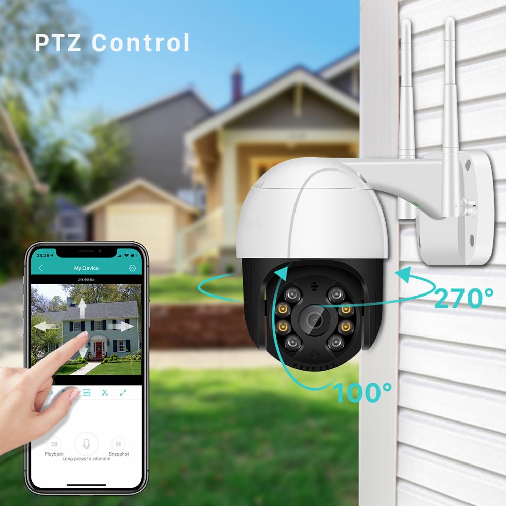 1080P PTZ Wifi IP Camera Outdoor 4X Digital Zoom AI Human Detect Wireless Camera H.265 P2P Audio 2MP 3MP Security CCTV Camera IP Camera DailyAlertDeals