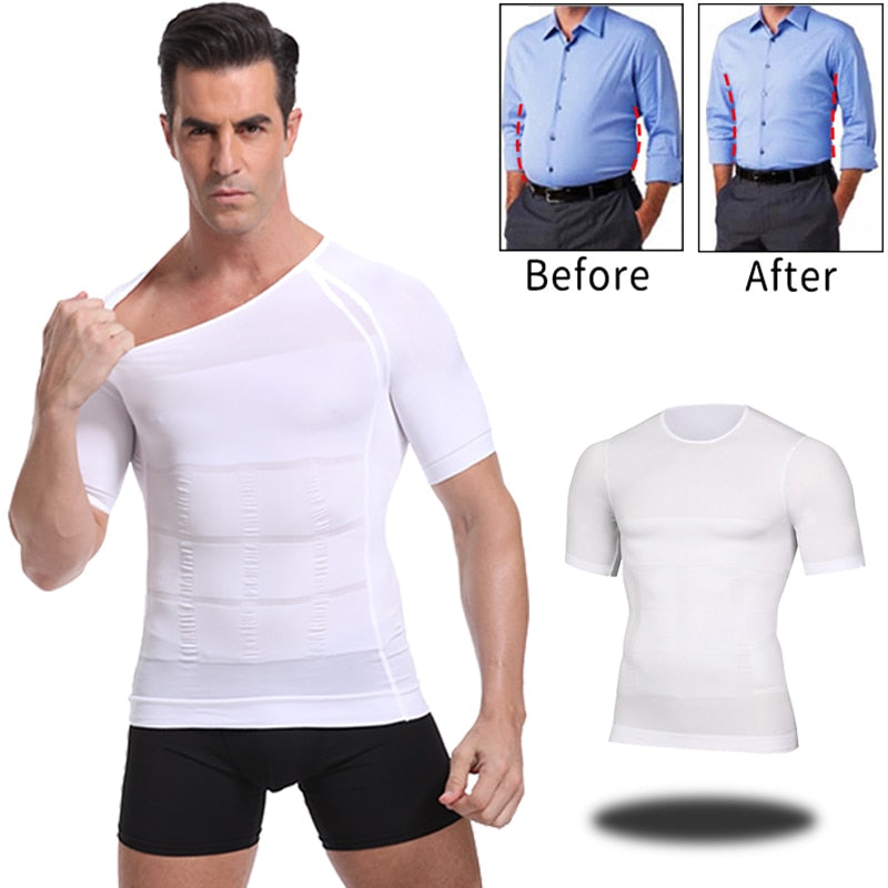 Classix Men Body Toning T-Shirt Slimming Body Shaper Corrective Posture Belly Control Compression Man Modeling Underwear Corset 0 DailyAlertDeals