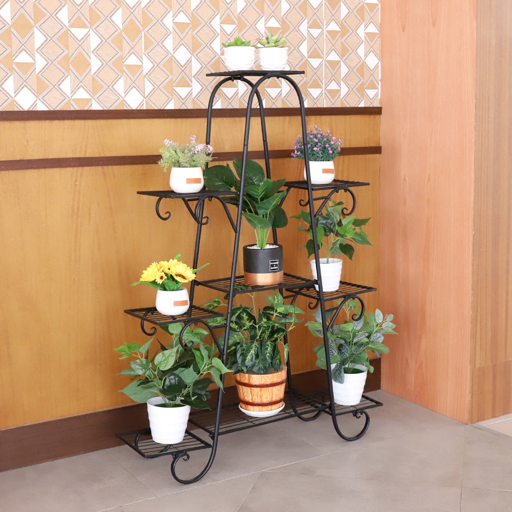 9 Tier Plant Stands Indoor Metal Plant Shelf Stand Outdoor Multilayer Potted Planters Display Rack Patio Garden 9 Tier Plant Stands Indoor Metal Plant Shelf DailyAlertDeals