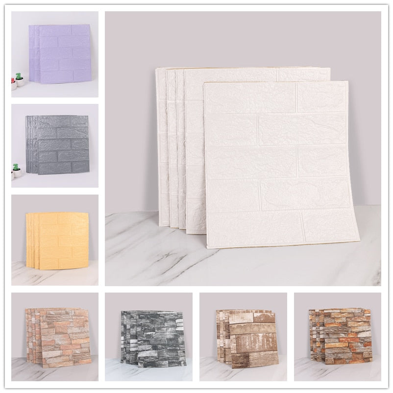20pcs 3D Wall Decal Wallpaper Living Room Bedroom TV Backdrop Decor XPE Foam Waterproof Wall Sticker Self Adhesive Brick Sticker 0 DailyAlertDeals