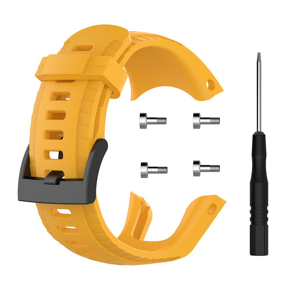 Soft Sport Silicone Watch Band Wrist Strap Belt Simplicity Moderate Softness Wearing Comfort for Suunto 5 Watchband Bracelet 0 DailyAlertDeals Yellow China