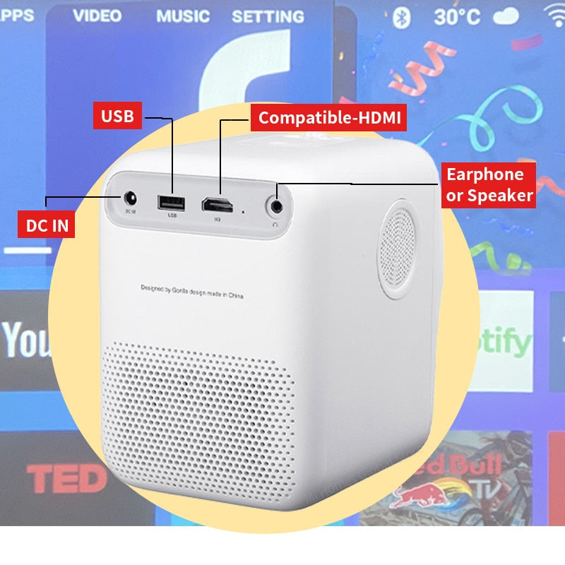 Global Version Wanbo T2 MAX Projector 1080P Mini LED Portable WIFI Full HD Projector 4K 1920*1080P Keystone Correction For Home Digital Projector DailyAlertDeals