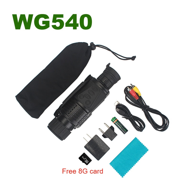 WG540 Infrared Digital Night Vision Monoculars with 8G TF card full dark 5X40 200M range Hunting Monocular Night Vision Device Infrared Digital Night Vision Monoculars DailyAlertDeals