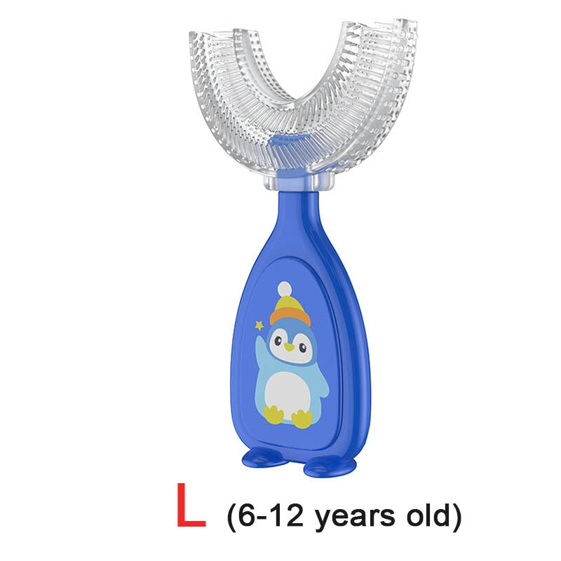 Baby toothbrush children teeth oral care cleaning brush soft Silicone teethers baby toothbrush new born baby items 2-12Y Baby silicon soft toothbrush DailyAlertDeals blue L