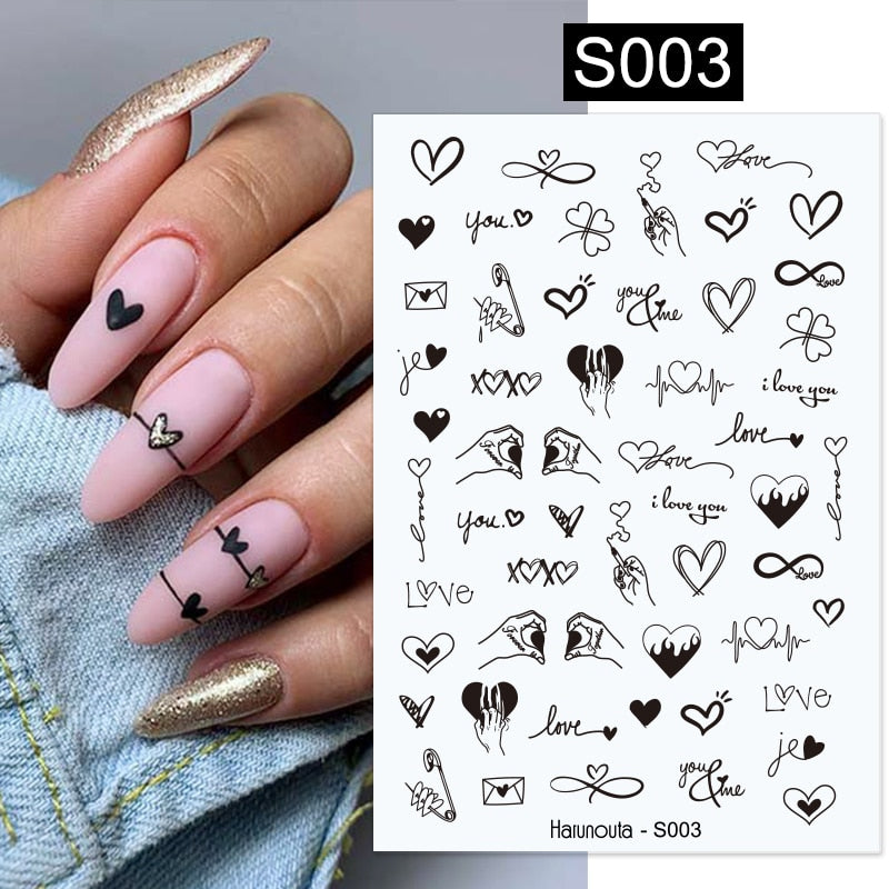 Harunouta Gold Flower Leaves Water Decals Slider Lines Geometrics Spring Summer Nail Art Transfer 3D Stickers DIY Watermarks 0 DailyAlertDeals S003