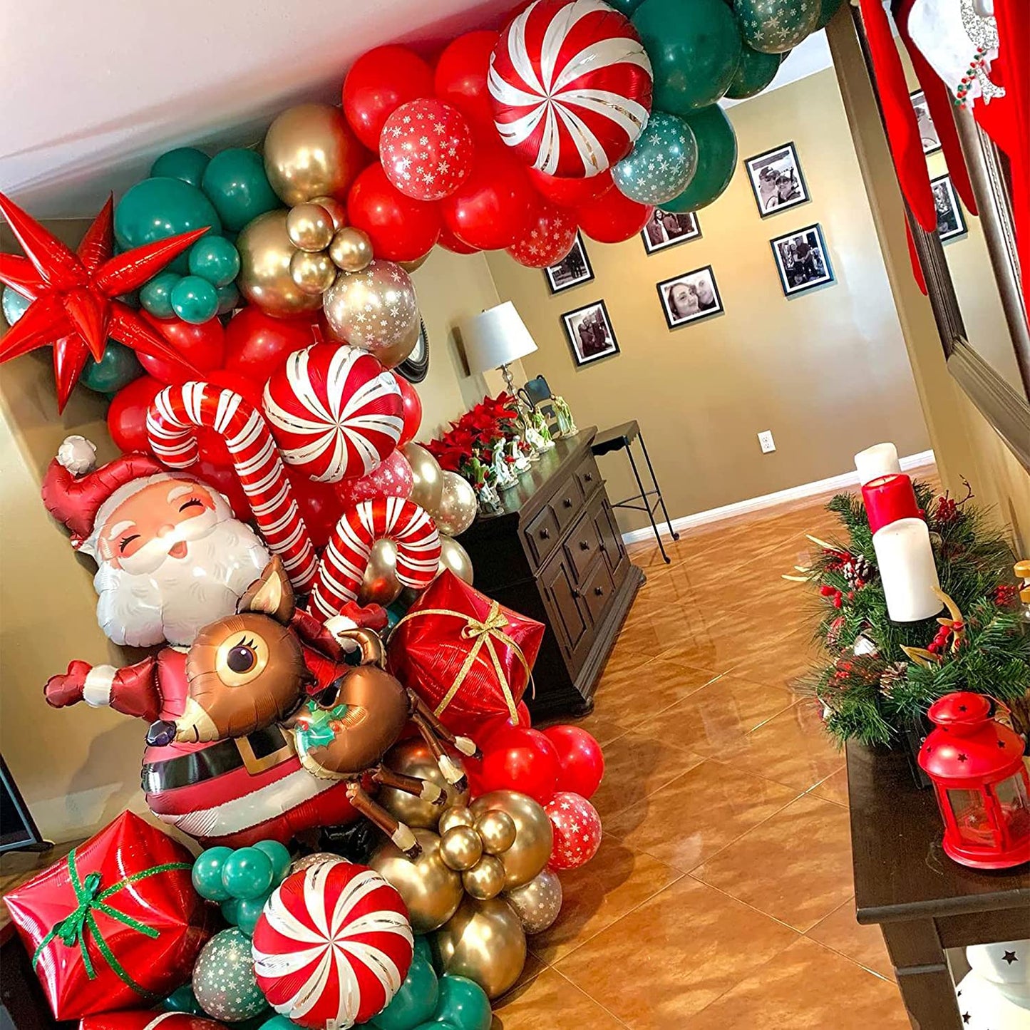 Christmas Balloon Arch Green Gold Red Box Candy Balloons Garland Cone Explosion Star Foil Balloons New Year Christma Party Decor Christmas Balloons DailyAlertDeals
