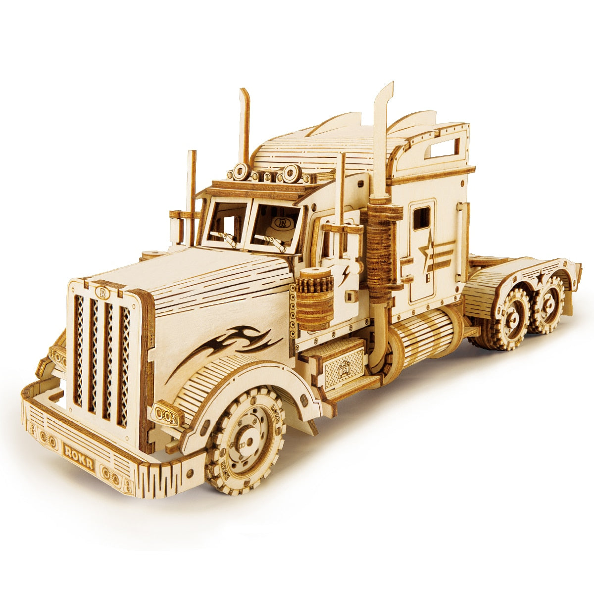 Robotime Rokr 3D Puzzle Movable Steam Train,Car,Jeep Assembly Toy Gift for Children Adult Wooden Model Building Block Kits 3D Puzzle Movable Steam Train DailyAlertDeals MC502 Heavy Truck United States