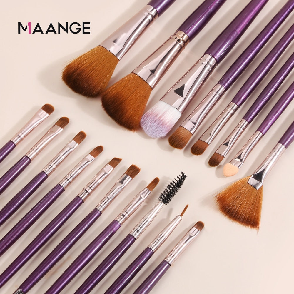MAANGE 6/15/18/20Pcs Makeup Brushes Tool Set Cosmetic Powder Eye Shadow Foundation Blush Blending Beauty Make Up Brush Maquiagem DailyAlertDeals