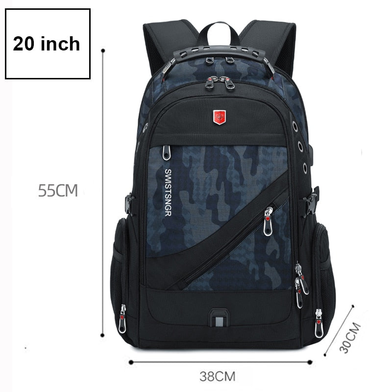 2023 Waterproof 17 Inch Laptop Backpack Men USB Charging Travel Backpack Women Oxford Rucksack Male Vintage School Bag Mochila 0 DailyAlertDeals Camouflage-20 inch China
