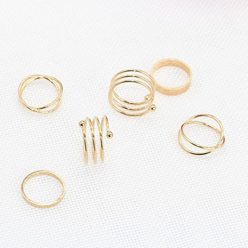 4Pcs/Set Vintage Ancient Silver Sen Vine Leaves Flower Rose Women Girl Charming Bohemia Antique Silver Color Floral Knuckle Ring 0 DailyAlertDeals A-Gold