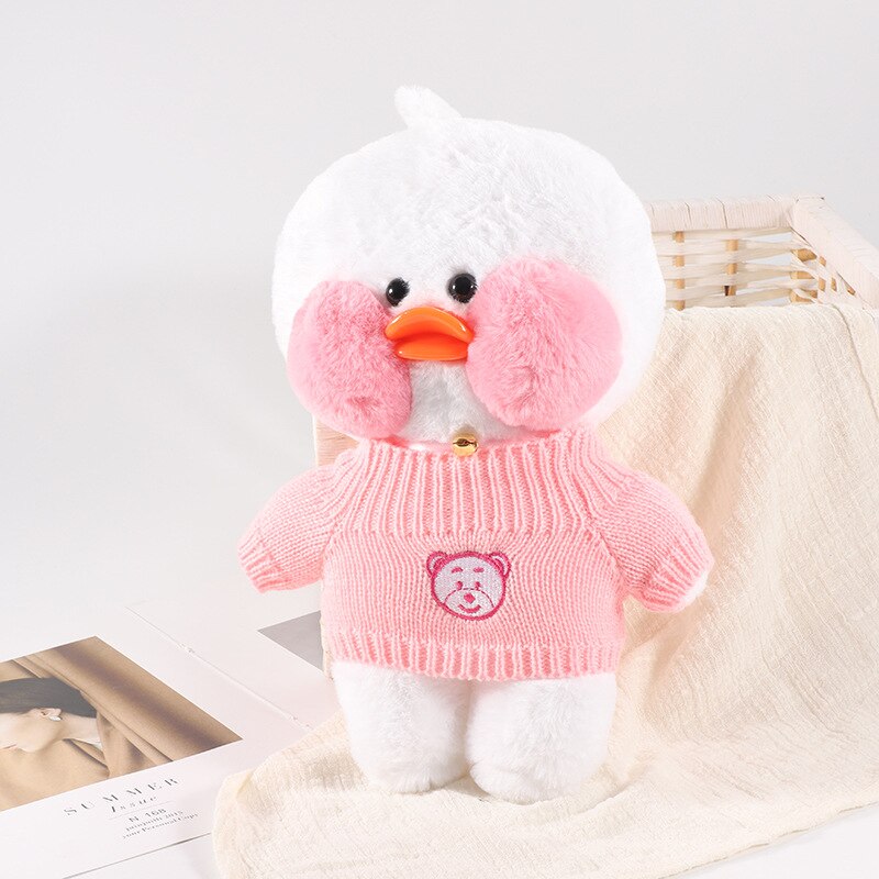 30cm Cute LaLafanfan Cafe Duck Plush Toy Girl Stuffed Soft Kawaii Duck Doll Animal Pillow Christmas Birthday Gift For Kids Child Duck Plush Toy Girl DailyAlertDeals Duck Clothes 9