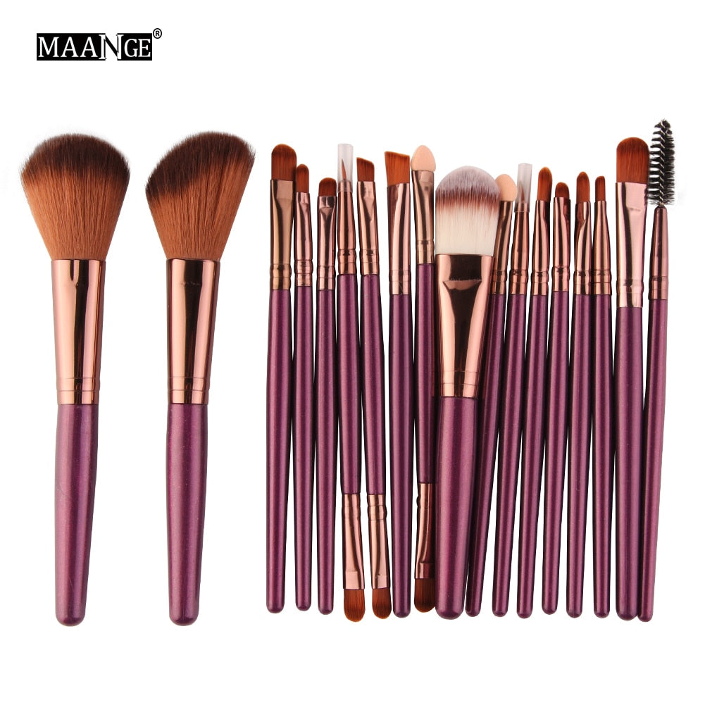 MAANGE 6/15/18/20Pcs Makeup Brushes Tool Set Cosmetic Powder Eye Shadow Foundation Blush Blending Beauty Make Up Brush Maquiagem DailyAlertDeals ZK 5444 China