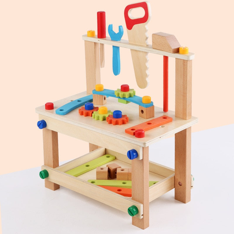 Wooden Assembling Chair Montessori Toys Baby Educational Wooden Blocks Kids Montessori Wooden Assembling Chair Toys DailyAlertDeals Chair-DD148C
