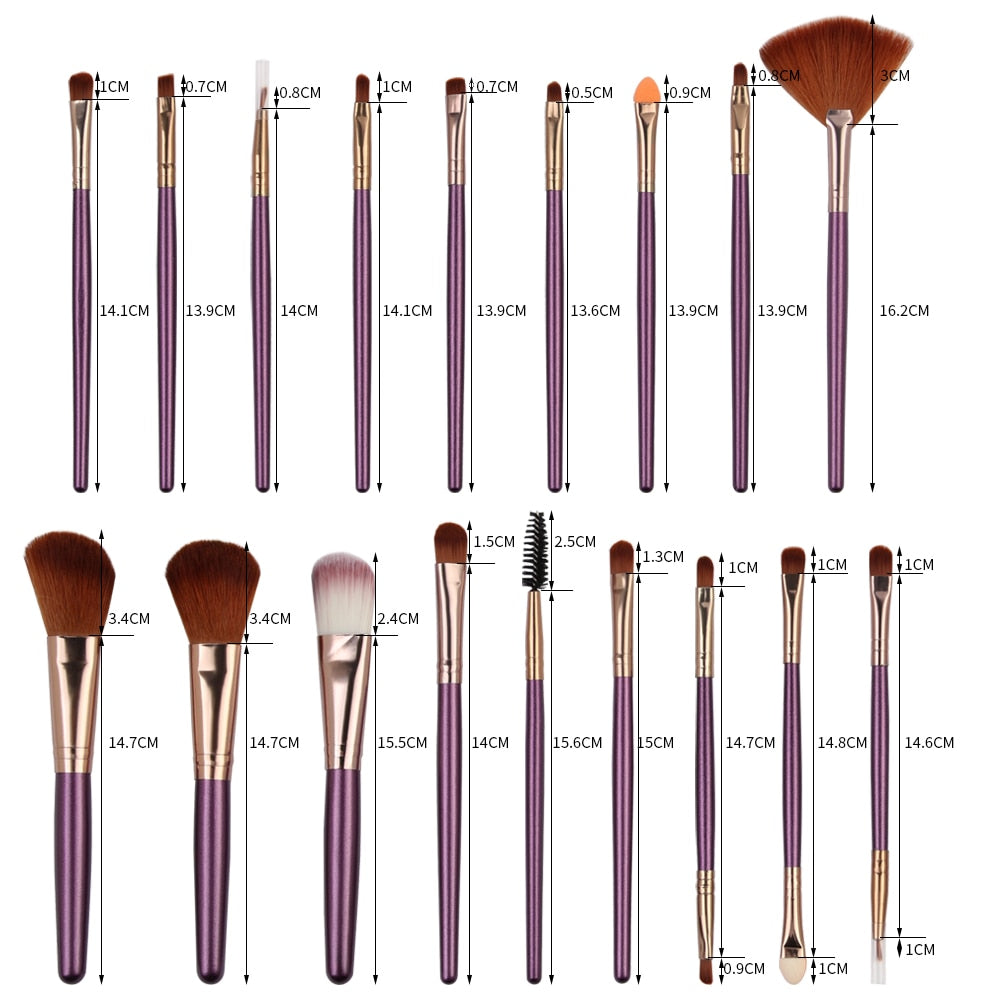 MAANGE 6/15/18/20Pcs Makeup Brushes Tool Set Cosmetic Powder Eye Shadow Foundation Blush Blending Beauty Make Up Brush Maquiagem DailyAlertDeals