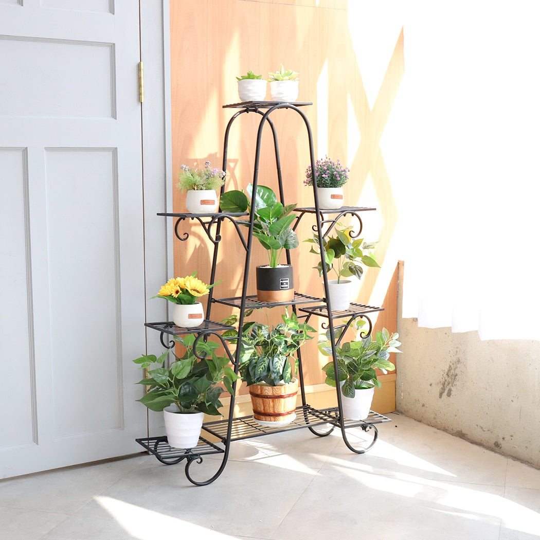 9 Tier Plant Stands Indoor Metal Plant Shelf Stand Outdoor Multilayer Potted Planters Display Rack Patio Garden 9 Tier Plant Stands Indoor Metal Plant Shelf DailyAlertDeals