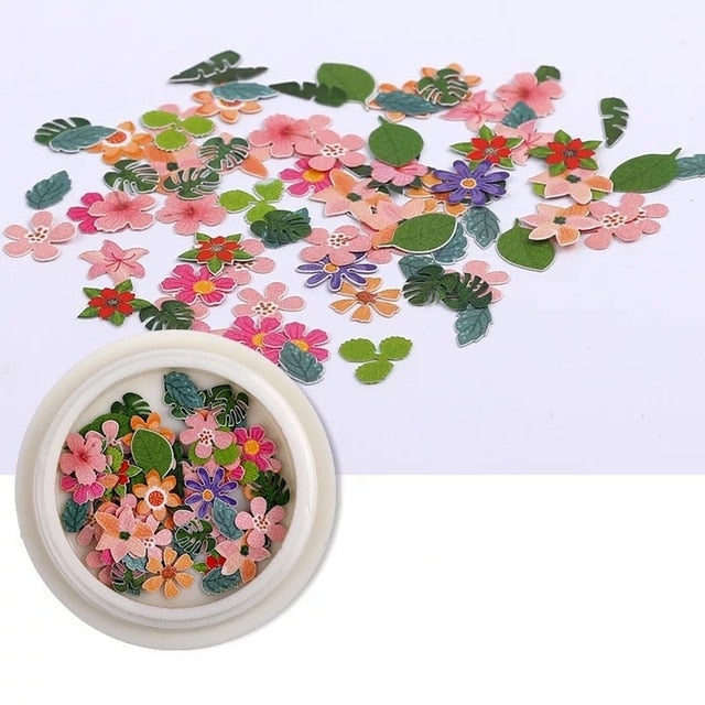 50pcs/box Nail Art Color mixed small Daisy Flower rose ultra-thin wood pulp patch DIY nail art jewelry nail art decoration 0 DailyAlertDeals 05