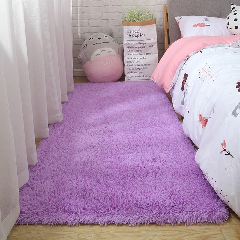 Pink Carpet For Girls Shaggy Children Floor Soft Mat Living Room Decoration Teen Doormat Nordic Red Fluffy Large Size Rugs Carpets & Rugs DailyAlertDeals
