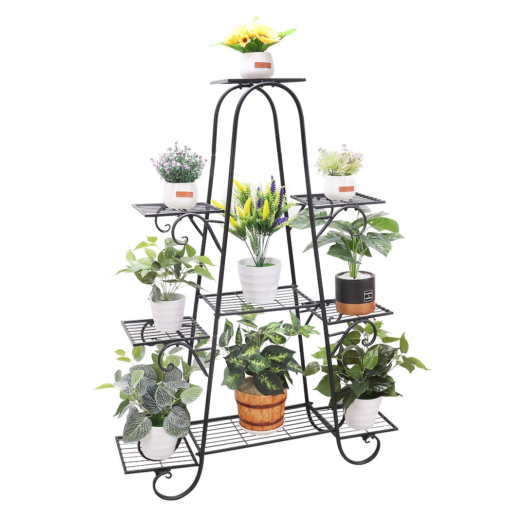 9 Tier Plant Stands Indoor Metal Plant Shelf Stand Outdoor Multilayer Potted Planters Display Rack Patio Garden 9 Tier Plant Stands Indoor Metal Plant Shelf DailyAlertDeals