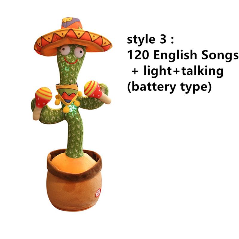 Lovely Talking Toy Dancing Cactus Doll Speak Talk Sound Record Repeat Toy Kawaii Cactus Toys Children Home Decor Accessories 0 DailyAlertDeals Style 3