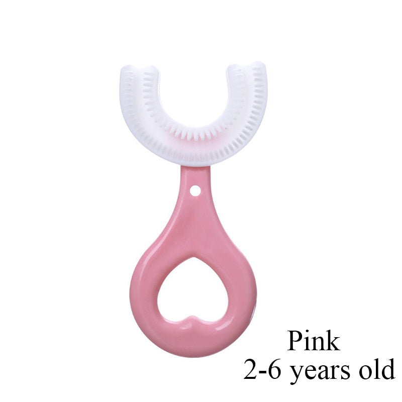 Toothbrush Children 360 Degree U-shaped Child Toothbrush Teethers Brush Silicone Kids Teeth Oral Care Cleaning baby teether DailyAlertDeals 1