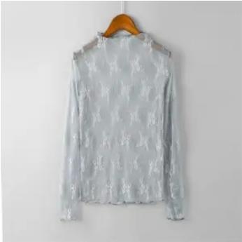 JuneLove New Transparent Korean Fashion Loose Women Blouse 22 Colors Can Choose Female Bottoming Blouses Plus Size Cheaper Tops 0 DailyAlertDeals 039GRAY 40-65KG
