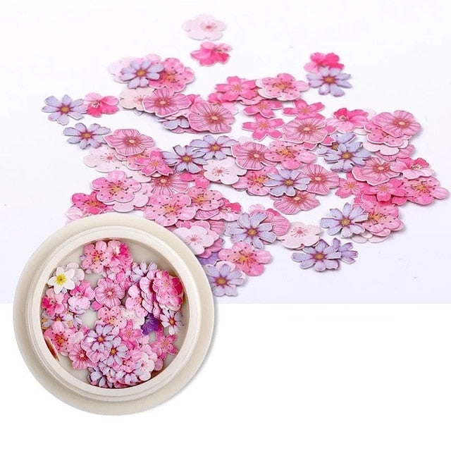 50pcs/box Nail Art Color mixed small Daisy Flower rose ultra-thin wood pulp patch DIY nail art jewelry nail art decoration 0 DailyAlertDeals 09