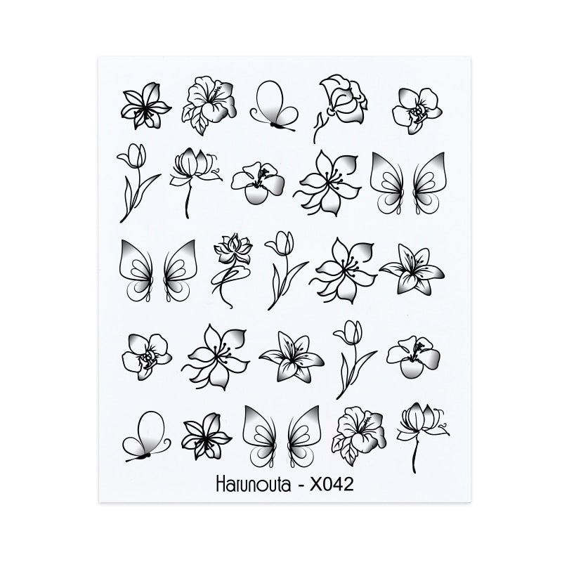 Harunouta Gold Flower Leaves Water Decals Slider Lines Geometrics Spring Summer Nail Art Transfer 3D Stickers DIY Watermarks 0 DailyAlertDeals 24
