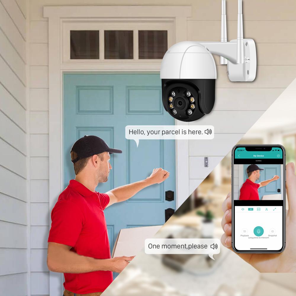 1080P PTZ Wifi IP Camera Outdoor 4X Digital Zoom AI Human Detect Wireless Camera H.265 P2P Audio 2MP 3MP Security CCTV Camera IP Camera DailyAlertDeals