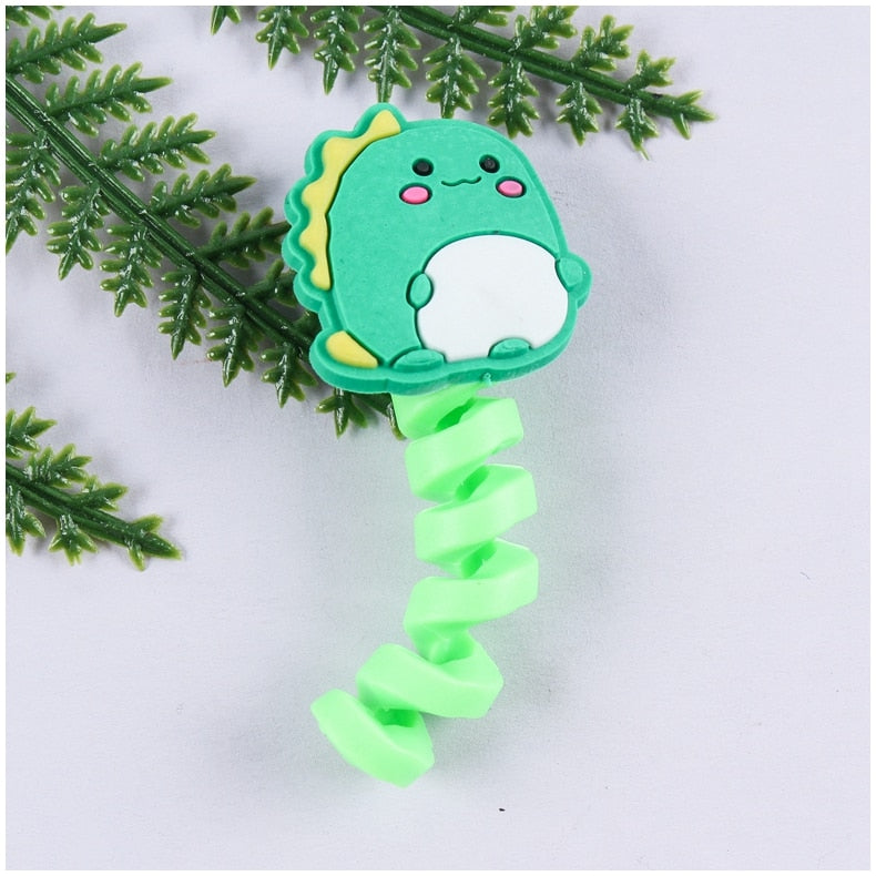 Cartoon Cable Protector For iPhones Android Type-c Winder USB Charging Cord Organizer Headphone Earphone Data Line Protect Cable Protector DailyAlertDeals xiaokonglong