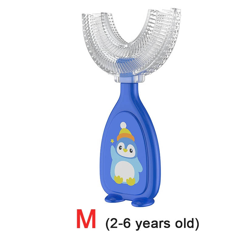 Baby toothbrush children teeth oral care cleaning brush soft Silicone teethers baby toothbrush new born baby items 2-12Y Baby silicon soft toothbrush DailyAlertDeals blue M