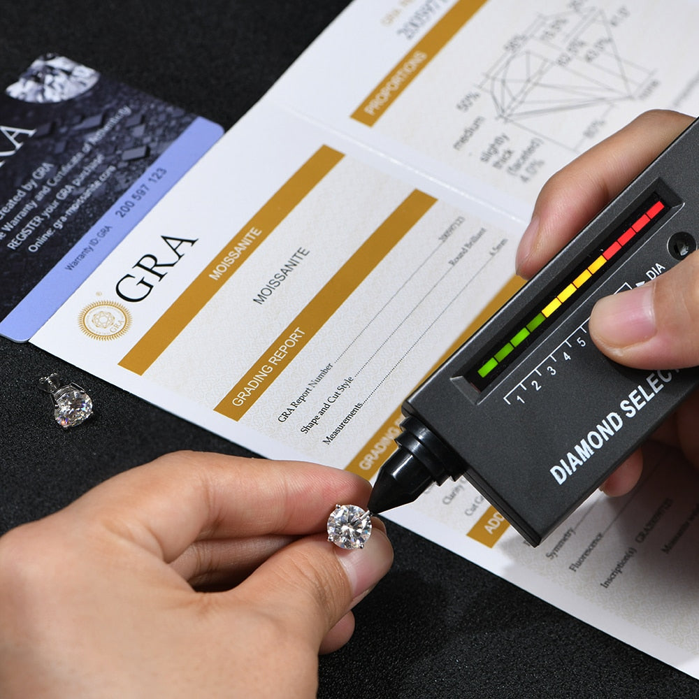 ATTAGEMS 2 Carat 8.0mm D Color Moissanite Stud Earrings For Women Top Quality 100% 925 Sterling Silver Sparkling Wedding Jewelry 0 DailyAlertDeals