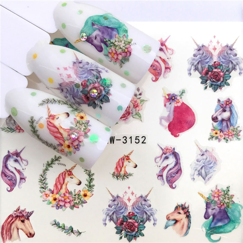 Nail Sticker Wolf Stickers Sliders For Nails Summer Full Nail Design Decorations Water Decals Animal Transfer Children's Slider nail art DailyAlertDeals YZW-3152