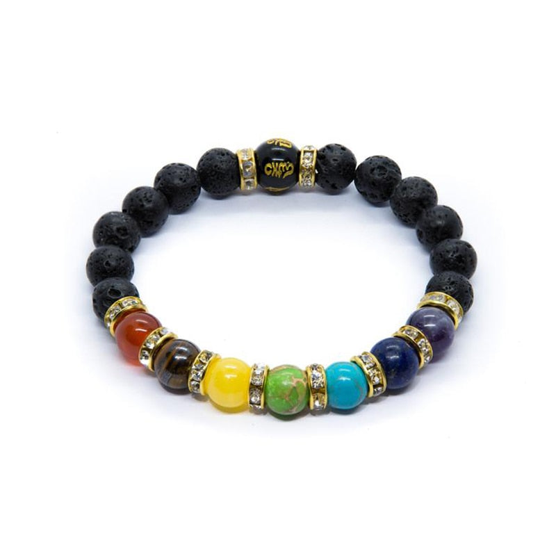 7 Chakra Bracelet with Meaning Cardfor Men Women Natural Crystal Healing Anxiety Jewellery Mandala Yoga Meditation Bracelet Gift 0 DailyAlertDeals 7Chakra 6