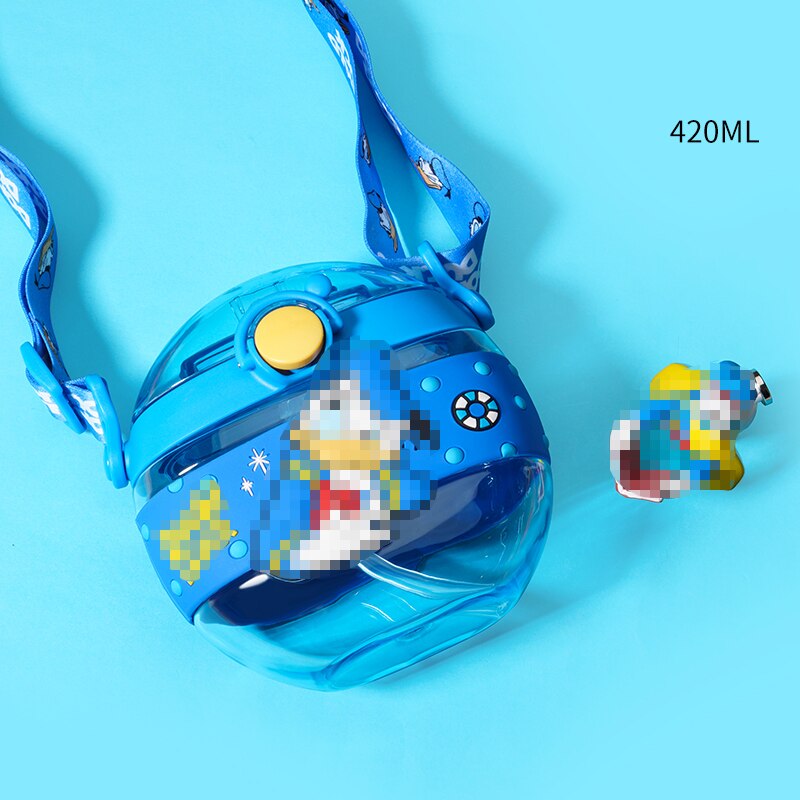 Cartoon Children Water Bottle 280ml with Rope Portable Square Kettle Sealed Leak-Proof BPA Free Tritan Baby Milk Cup With Straw Cartoon Children Water Bottle DailyAlertDeals China 280-420ml Blue 420ml