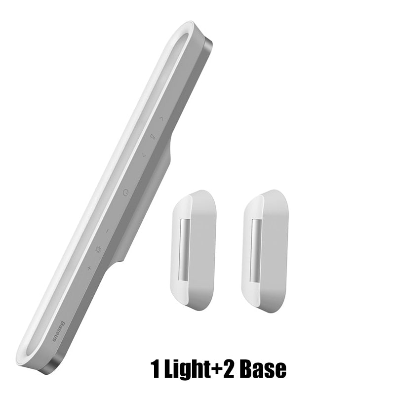 Baseus Desk Lamp Hanging Magnetic LED Table Lamp Chargeable Stepless Dimming Cabinet Light Night Light For Closet Wardrobe Lamp Desk Lamp Hanging Magnetic LED Table Lamp DailyAlertDeals With 2 base Stepless Dimming China|5W|M
