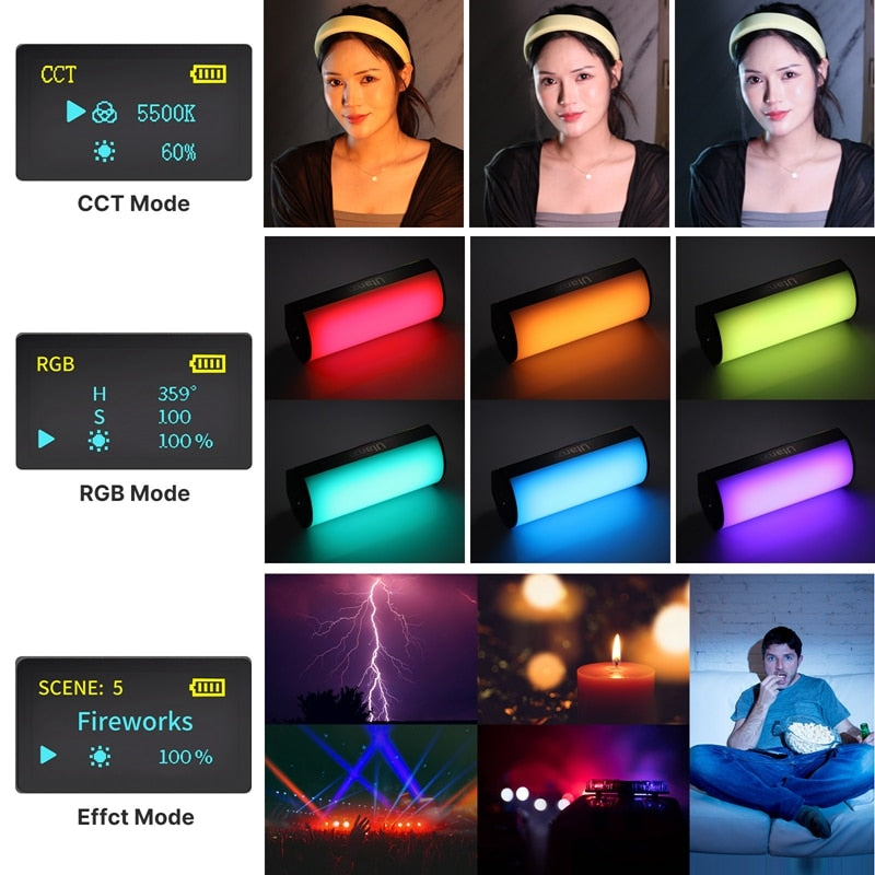 Ulanzi i-Light VL119 RGB Handheld Light Wand LED RGB Stick 2500-9000K Photography Lighting Magnetic Tube Light for Video Vlog 0 DailyAlertDeals