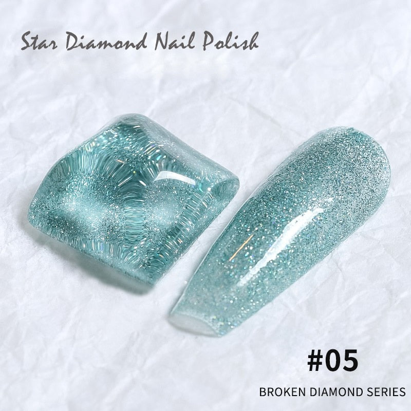 SKVP Gel Nail Polish Cat Eye Gel Semi Permanent Uv Varnish Gel Nail Art 8ML Glitter Effect Off Nail Polish Gel For Nails Design nail polish DailyAlertDeals Diamond 05