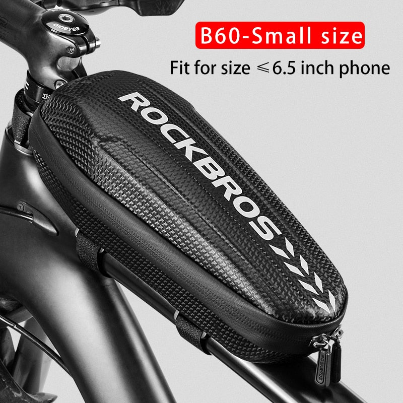 ROCKBROS Bicycle Bag Waterproof Cycling Top Front Tube Frame Bag Large Capacity MTB Road Bicycle Pannier Black Bike Accessories 0 DailyAlertDeals B60 1.1L Poland