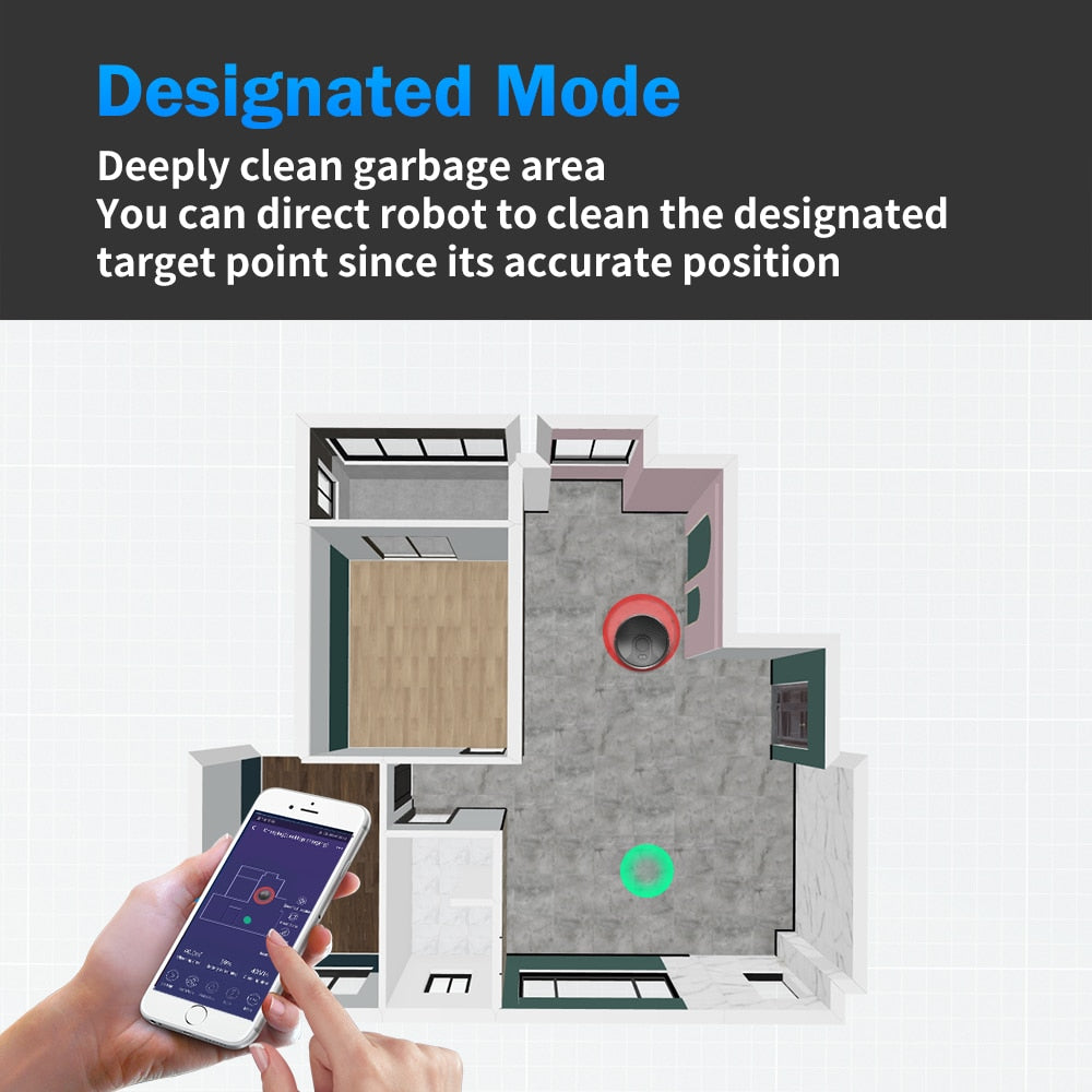 ABIR X6 Robot Vacuum Cleaner, Visual Navigation,APP Virtual Barrier,Breakpoint Continuous Cleaning,Draw Cleaning Area On Map 0 DailyAlertDeals