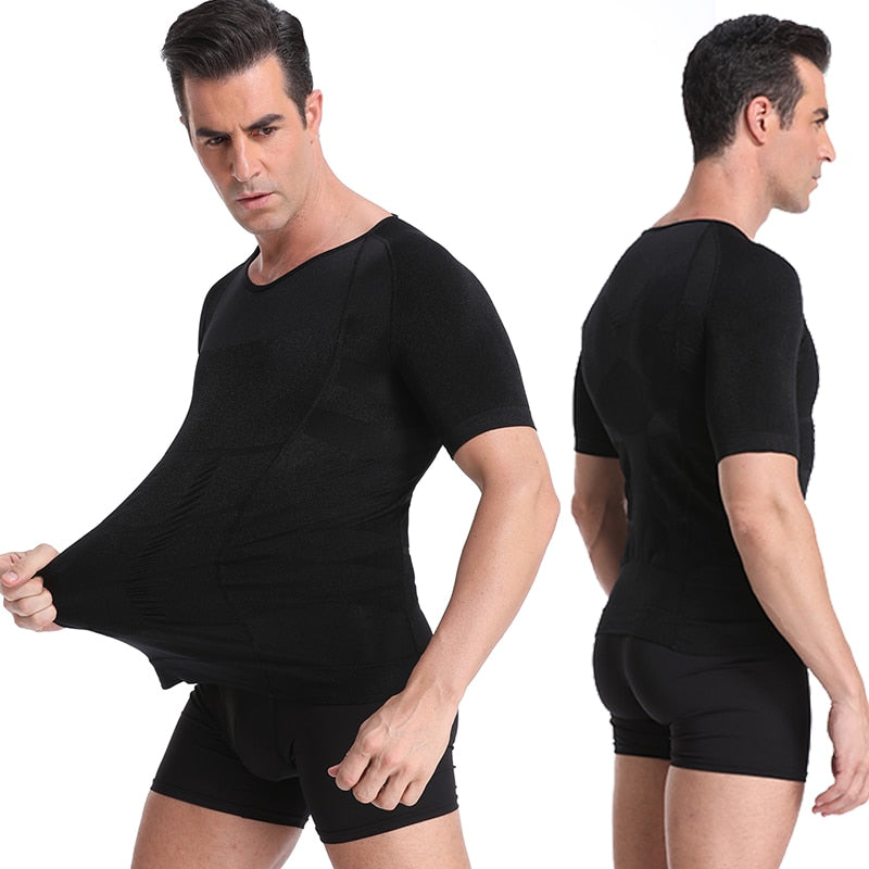 Classix Men Body Toning T-Shirt Slimming Body Shaper Corrective Posture Belly Control Compression Man Modeling Underwear Corset 0 DailyAlertDeals