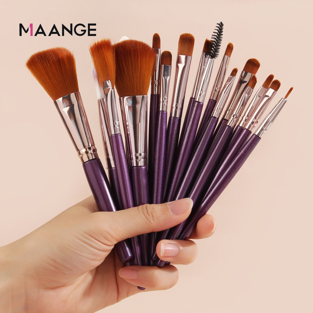 MAANGE 6/15/18/20Pcs Makeup Brushes Tool Set Cosmetic Powder Eye Shadow Foundation Blush Blending Beauty Make Up Brush Maquiagem DailyAlertDeals