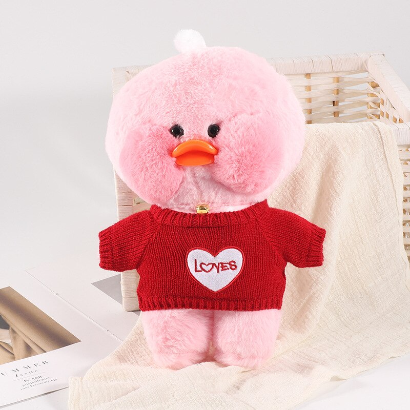 30cm Cute LaLafanfan Cafe Duck Plush Toy Girl Stuffed Soft Kawaii Duck Doll Animal Pillow Christmas Birthday Gift For Kids Child Duck Plush Toy Girl DailyAlertDeals Duck Clothes 12