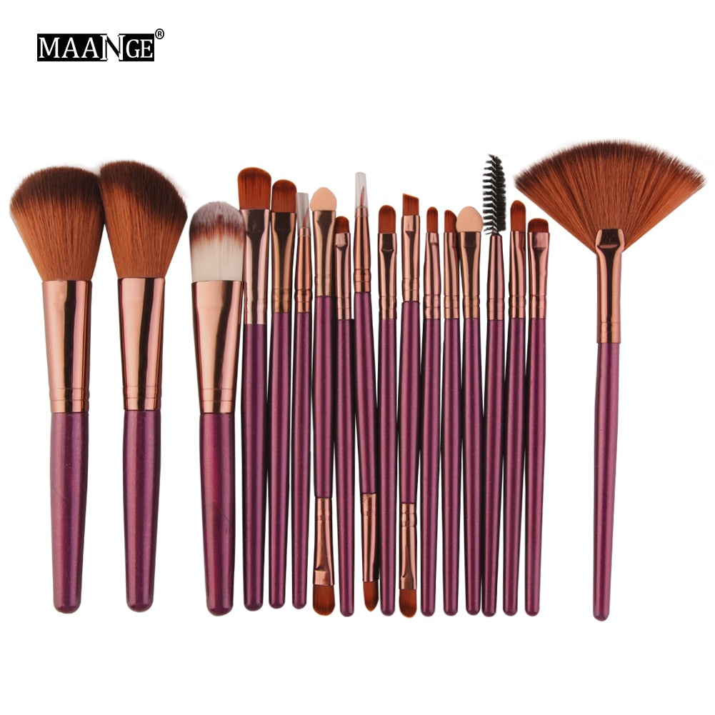MAANGE 6/15/18/20Pcs Makeup Brushes Tool Set Cosmetic Powder Eye Shadow Foundation Blush Blending Beauty Make Up Brush Maquiagem DailyAlertDeals ZK 5445 China