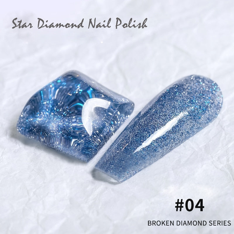 SKVP Gel Nail Polish Cat Eye Gel Semi Permanent Uv Varnish Gel Nail Art 8ML Glitter Effect Off Nail Polish Gel For Nails Design nail polish DailyAlertDeals Diamond 04
