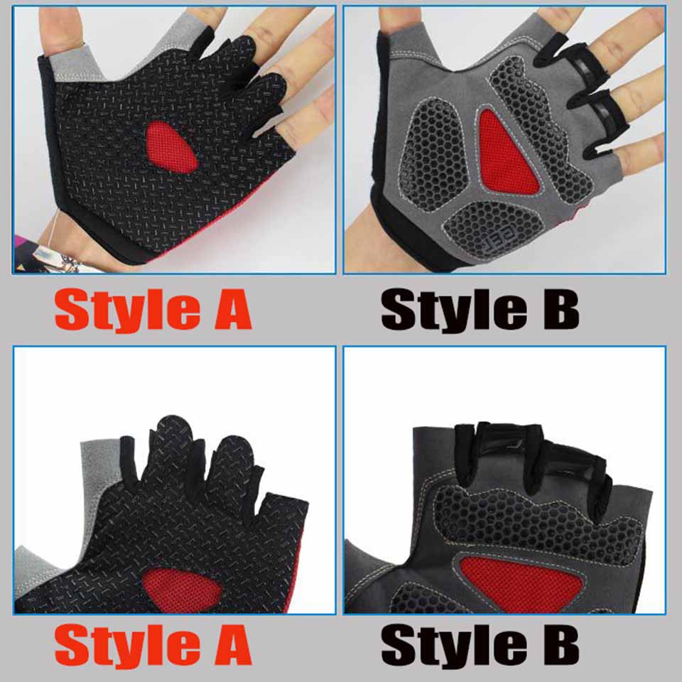 HOT Cycling Anti-slip Anti-sweat Men Women Half Finger Gloves Breathable Anti-shock Sports Gloves Bike Bicycle Glove Gloves DailyAlertDeals