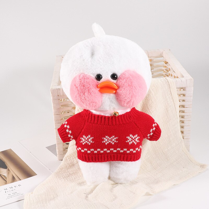 30cm Cute LaLafanfan Cafe Duck Plush Toy Girl Stuffed Soft Kawaii Duck Doll Animal Pillow Christmas Birthday Gift For Kids Child Duck Plush Toy Girl DailyAlertDeals Duck Clothes 6